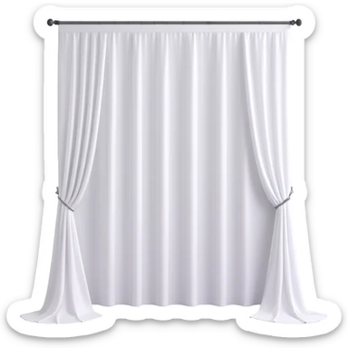 industrial white curtain sticker