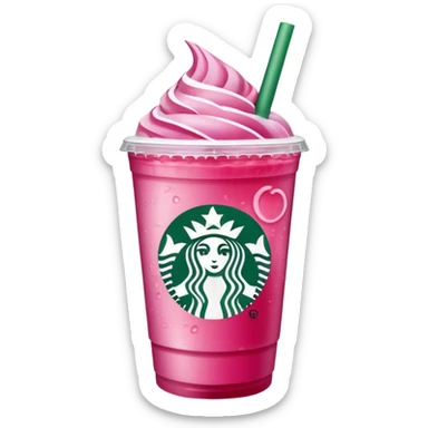pink drink from star bucks that has the logo sticker