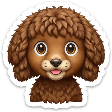 Brown cockapoo  sticker