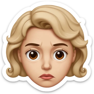 Jealous disgusted look sticker