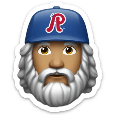 Ghenghis khan in phillies hat sticker