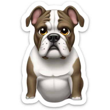 Bulldog francés negro blanco  sticker