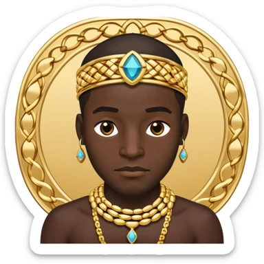 Black man with alot of jewelry on sticker
