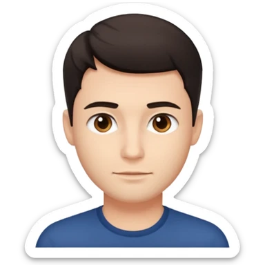 hombre guapo con poco cabello sticker