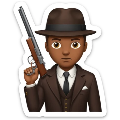 African American gangster taliban terrorist with a gun sticker