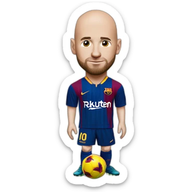 Lionel Messi but he's bald sticker