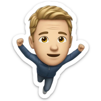 the man who fell on the ground sticker