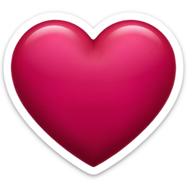 Dark pinkish red heart sticker