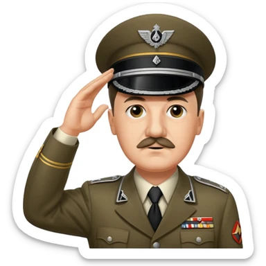 Adolf Hitler saluting  sticker