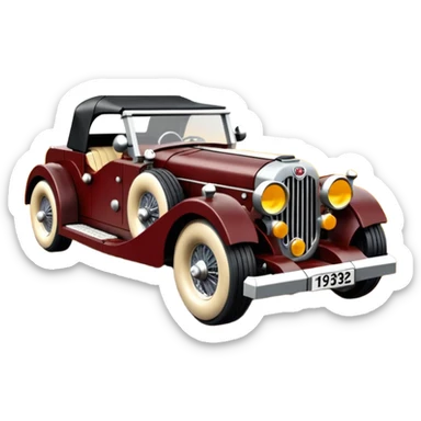 very fast 1932 Lego jaguar roadster rustic rusty lowered low rider antique rat hot rodded blackberry and cherrywood pearl mod caravan sticker