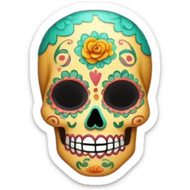 a dia de los muerte head sticker