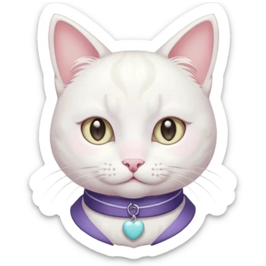  harajuku pastel yume kawaii japanese white cat sticker