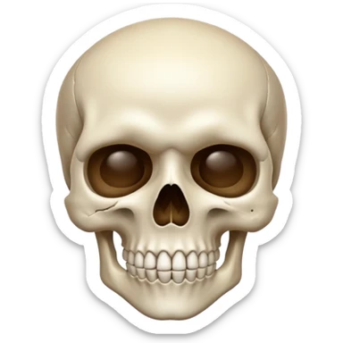 Skull. Shushing sticker