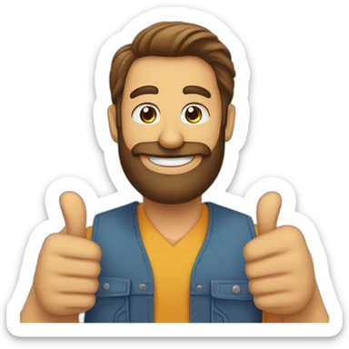 bearded-punjabi-combover-man-thumbs-up sticker