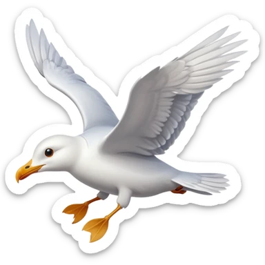 seagull flying sticker