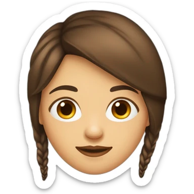 fille-brune-longs-cheveux-aux-yeux-marrons-étudiante sticker