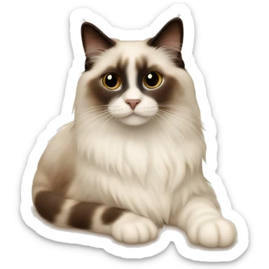 Ragdoll cat sepia chocolate point sticker