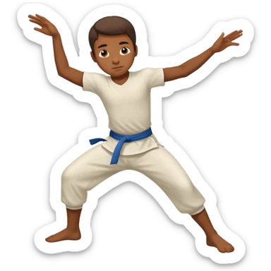 Faça um menino jogando capoeira  sticker
