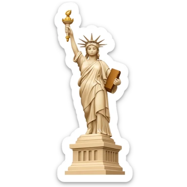 Statua de la libertad color beige sticker