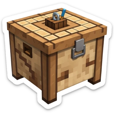 Minecraft crafting table sticker
