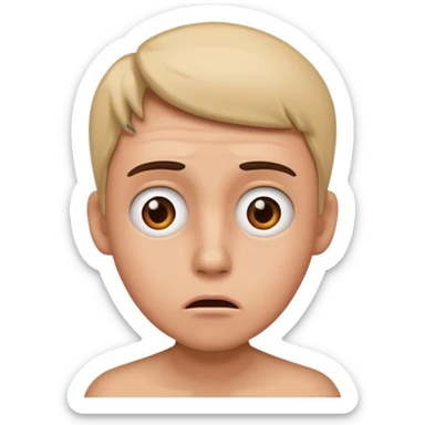 person contemplating a situation of being lost sticker