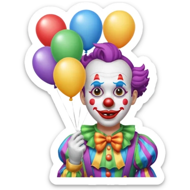 Street Balloon Seller clown  sticker
