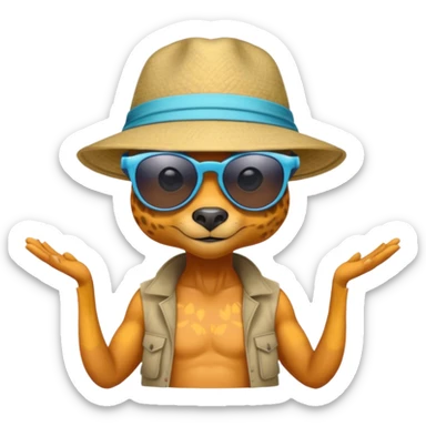  exotic tropical cyber-Sleuth-Litten-Linoone-Noibat-Fakémon-Pokémon-Vernid-creature sticker