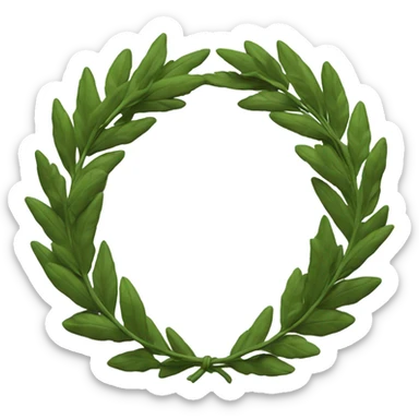 Laurel wreath David golden statue sticker