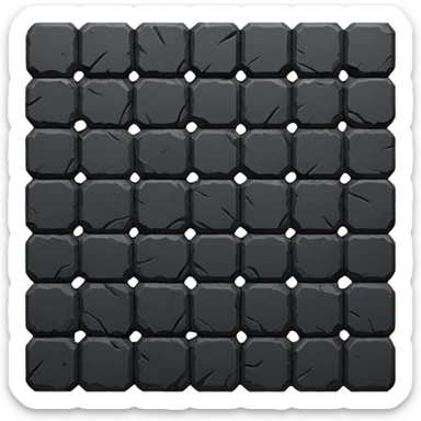 A seamless floor of black volcanic rock sticker