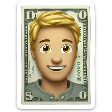 an emoji with the dollar amount of ten million sticker