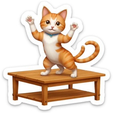 Cat dancing on table





 sticker