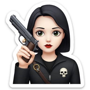 La muerte con una pistola sticker