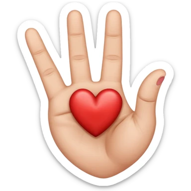 A middle finger inside a heartshaoed hand sign like these combined 🫶🏻🖕🏻 sticker