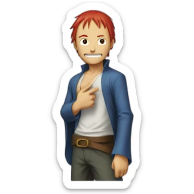 Guy-with-one-arm-like-shanks-from-onepiece sticker