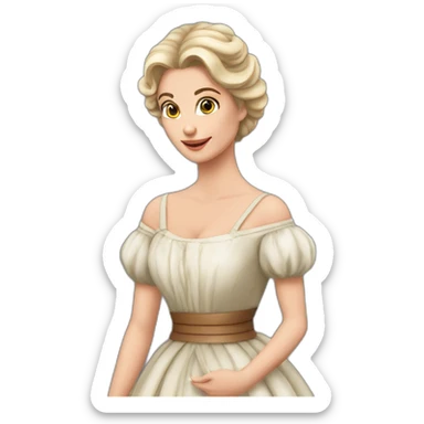 Donna moltpo bella vestita da strega con un mazzo di tarocchi in mano sticker