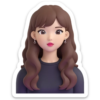 Jennie from BLACKPINK with brown hair sticker