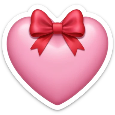 A pink heart with bow sticker
