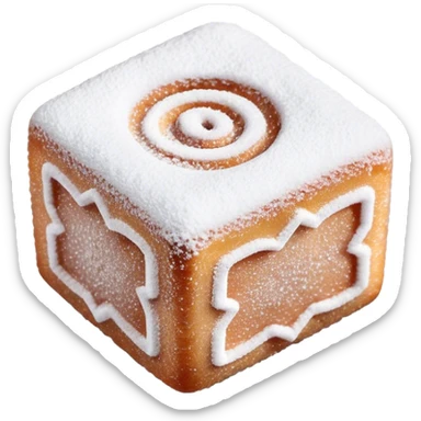Turkish Delight Cinematic Realistic Turkish Delight Dessert Emoji, depicted as a single, delicate piece of Turkish delight dusted with powdered sugar, rendered with intricate textures and soft, inviting lighting. sticker