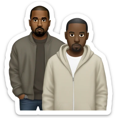 kanye west and kendrick lamar sticker