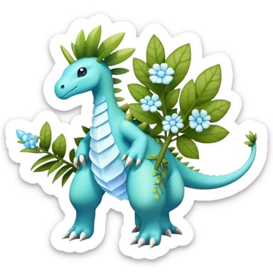 Meganium-Amaura-fakemon (full body) sticker