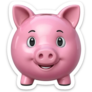 with piggybank sticker