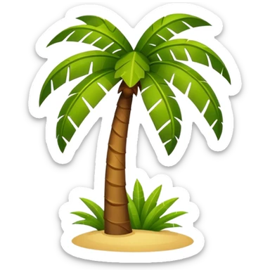 Palm Tree: flat body toony leafs sticker