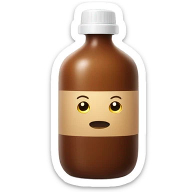 huge brown gel bottle sticker