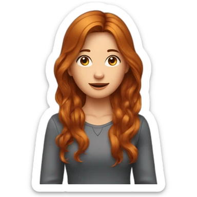 trouble de filles une brune aux cheveux longs une aux cheveux roux foncés assez courts et une aux cheveux châtains longs  sticker