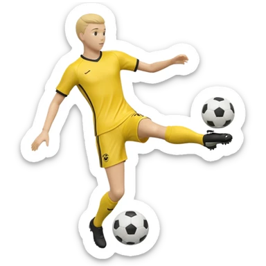 create an emoji of a yellow soccer free kick mannequin - it should just be a piece of soccer equipment sticker
