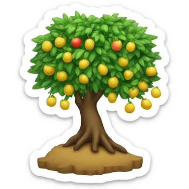 Arbol con peras caidas sticker