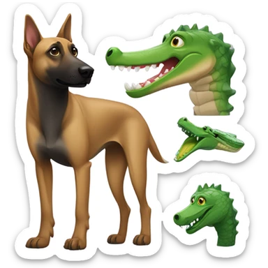 a malinois crocodile sticker