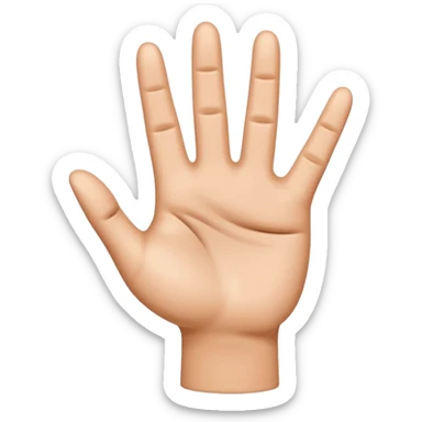 Please create a 3D emoji that shows the number 1 using fingers. I’d like it to resemble the iPhone emoji style!" sticker