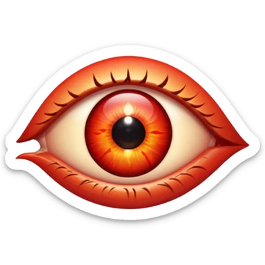 Angry Only single eye no flesh sticker