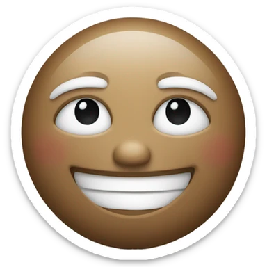 Smiley having a thick cheek only on the left side sticker